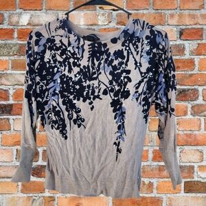 International Concepts Floral Sequin Sweater